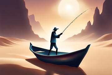 Fishing in the desert