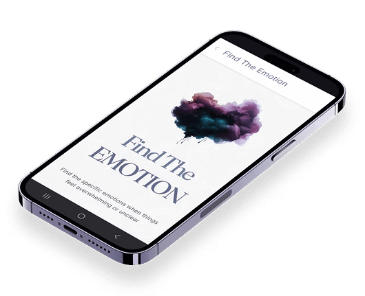 Find the Emotions app in a mobile phone