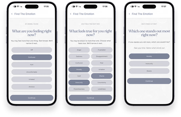 App stages screenshots